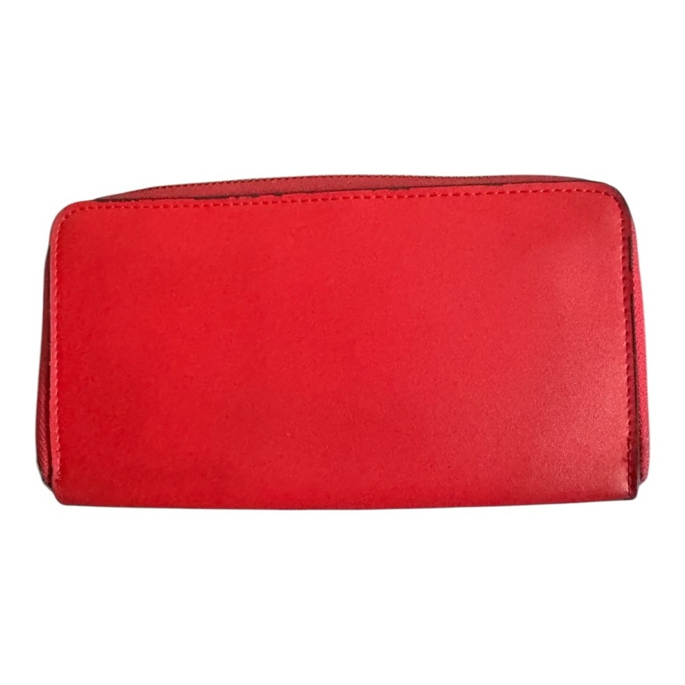 Loulu Zip-Around Large Wallet - Multiple Card Slots Red Sleek Everyday Organizer - Picture 6 of 6